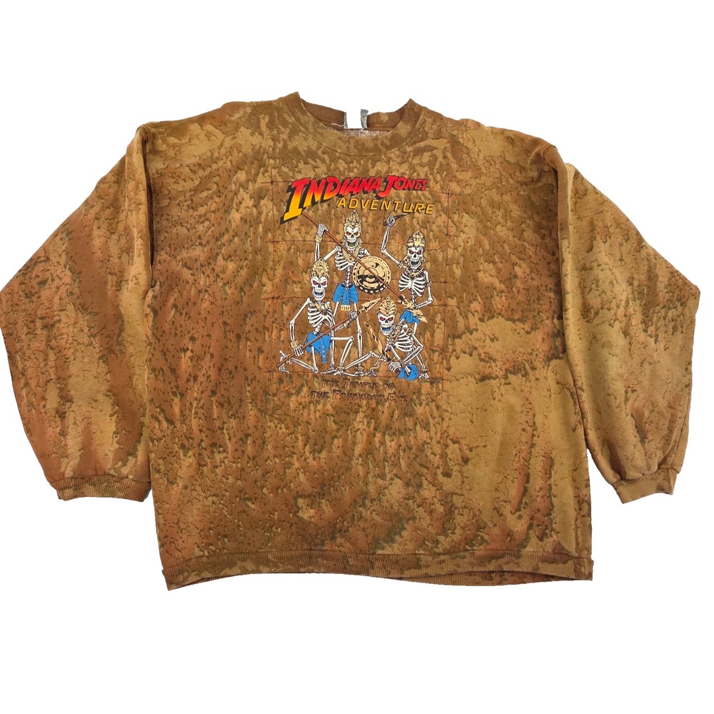 VTG Indiana Jones The Temple Of The Forbidden Eye Sweatshirt Rare Sz L/XL USA